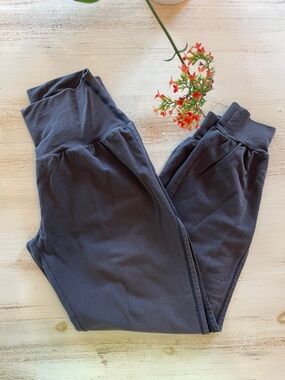 Gypsy Charcoal jogger style leggings with side leg slit